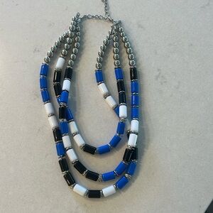 R.J. Graziano 3 Strand Beaded Statement Necklace